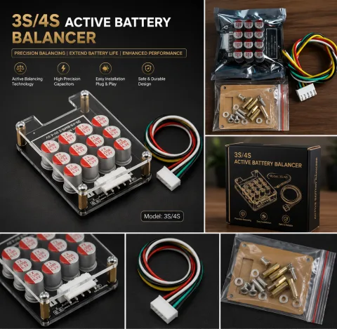 3S/4S Active Battery Balancer for Lithium Batteries (5.5A)