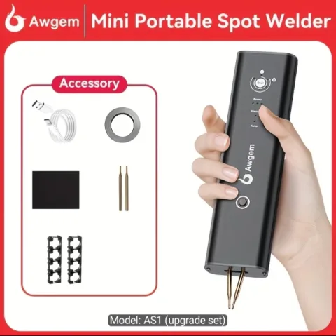 Awgem AS1 Portable Spot Welding Machine - Manual/ Automatic Dual Mode for Battery Packs & Electronics Repair